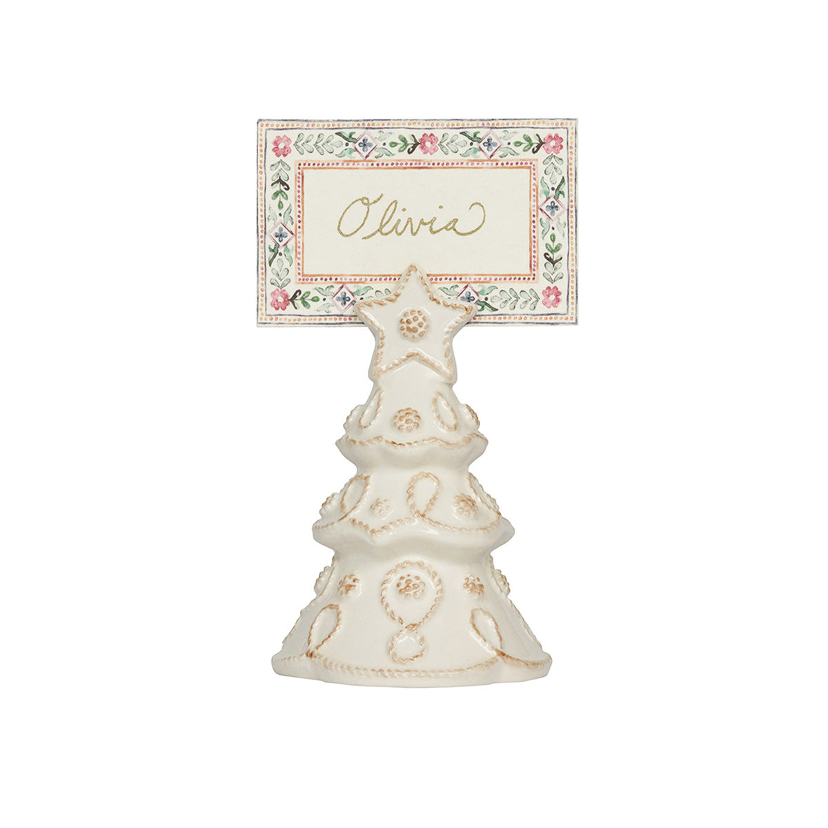 Berry & Thread Tree Place Card Holder Set/4 - Whitewash - Image 2