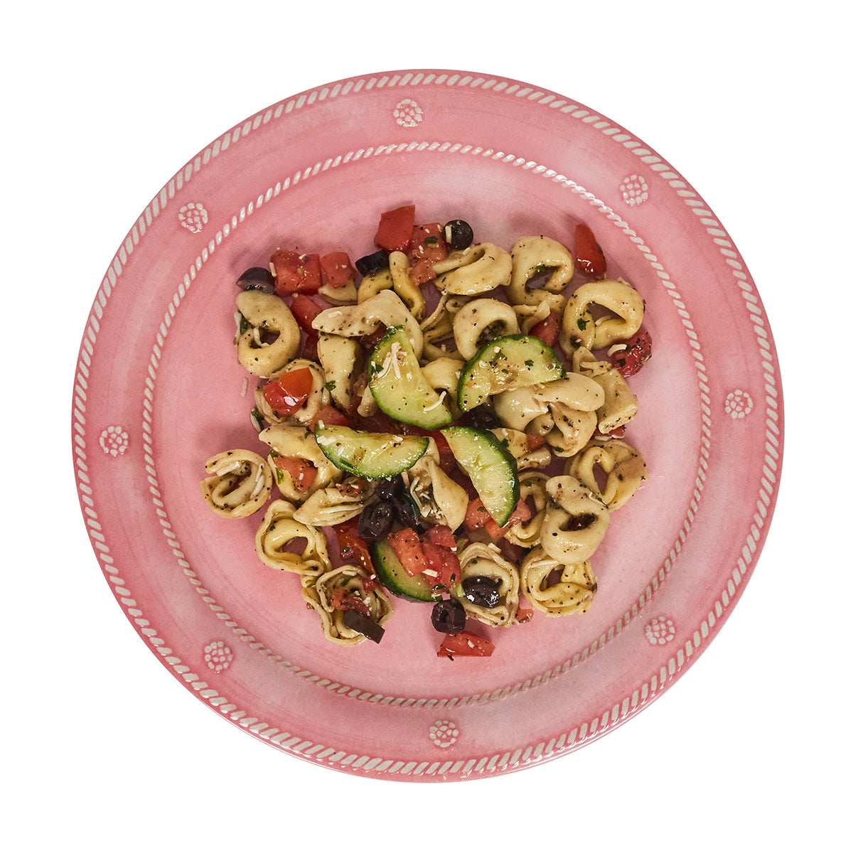 Berry & Thread Melamine Dinner Plate Set/4 - Coral - Image 2