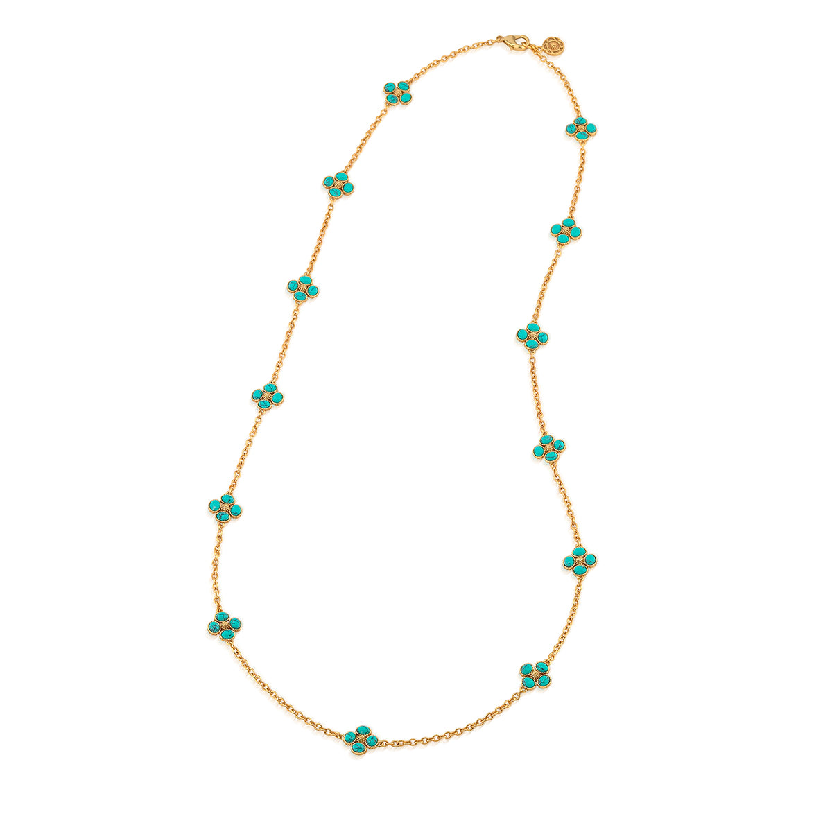 Berry Clover Double Sided Necklace. 34 - Turquoise - Image 4
