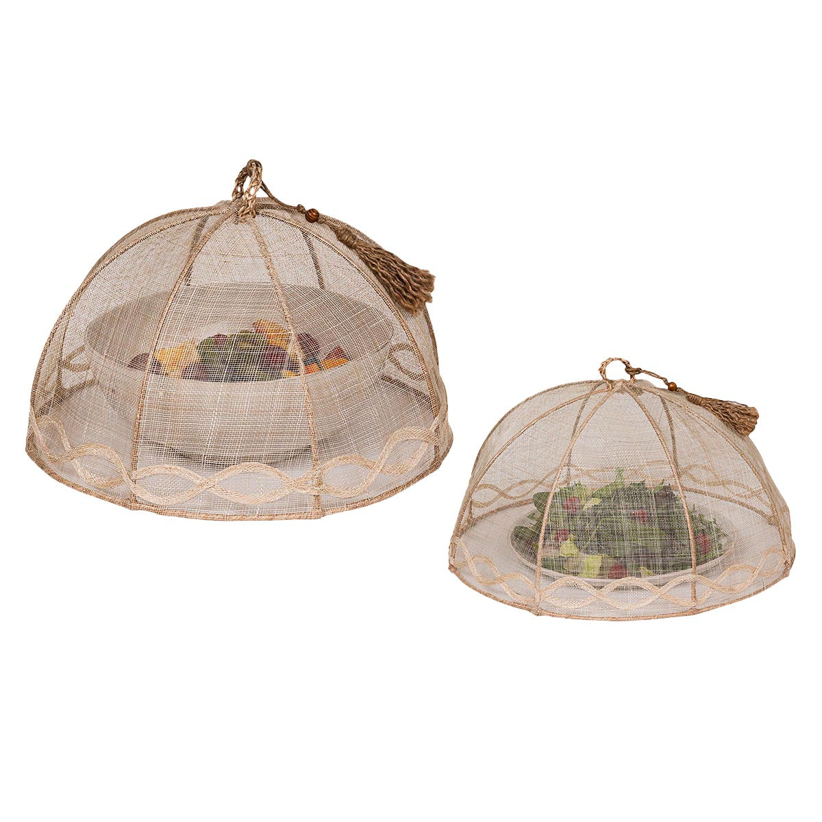 Tuileries Garden Mesh Round Food Cover Set/2pc - Natural - Image 2