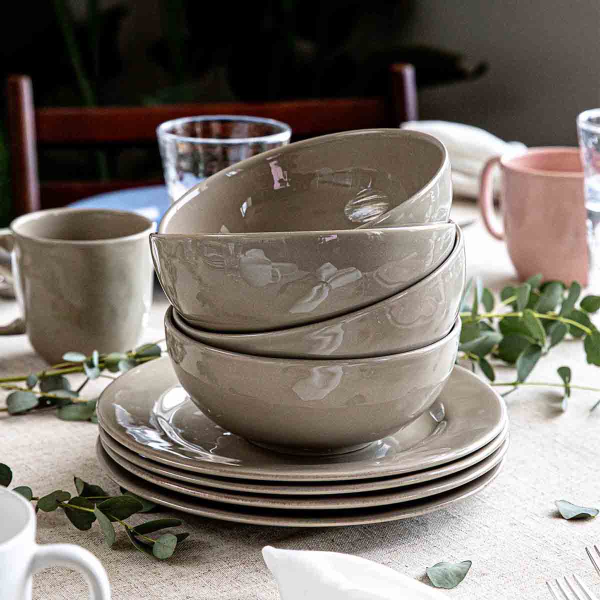 Puro Cereal/Ice Cream Bowl - Taupe - Image 3