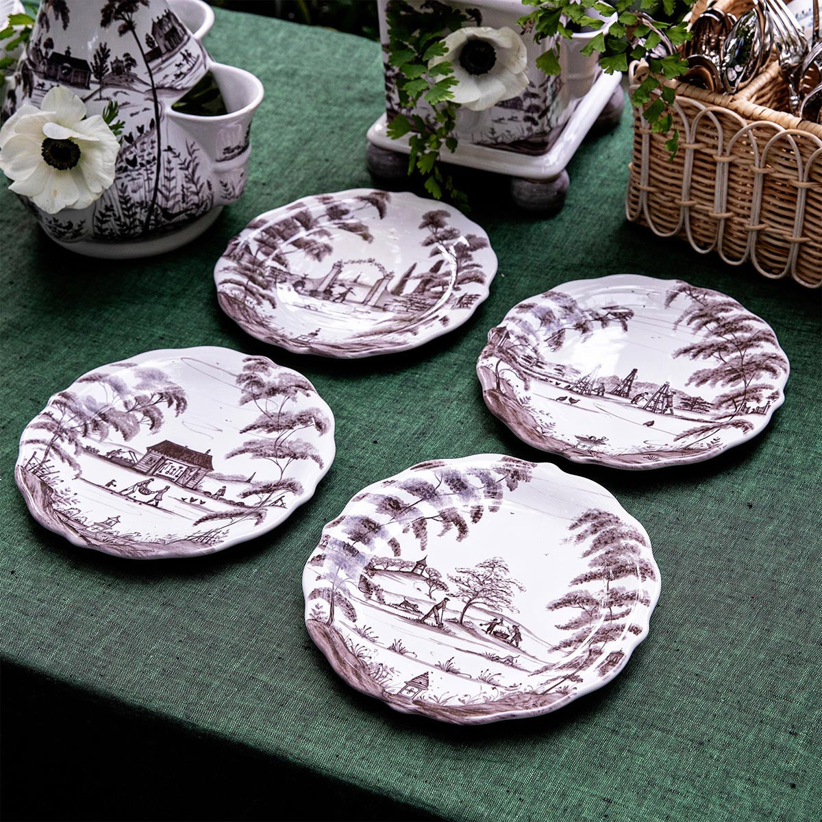 Country Estate Party Plate Assorted Set/4 - Flint Grey - Image 4