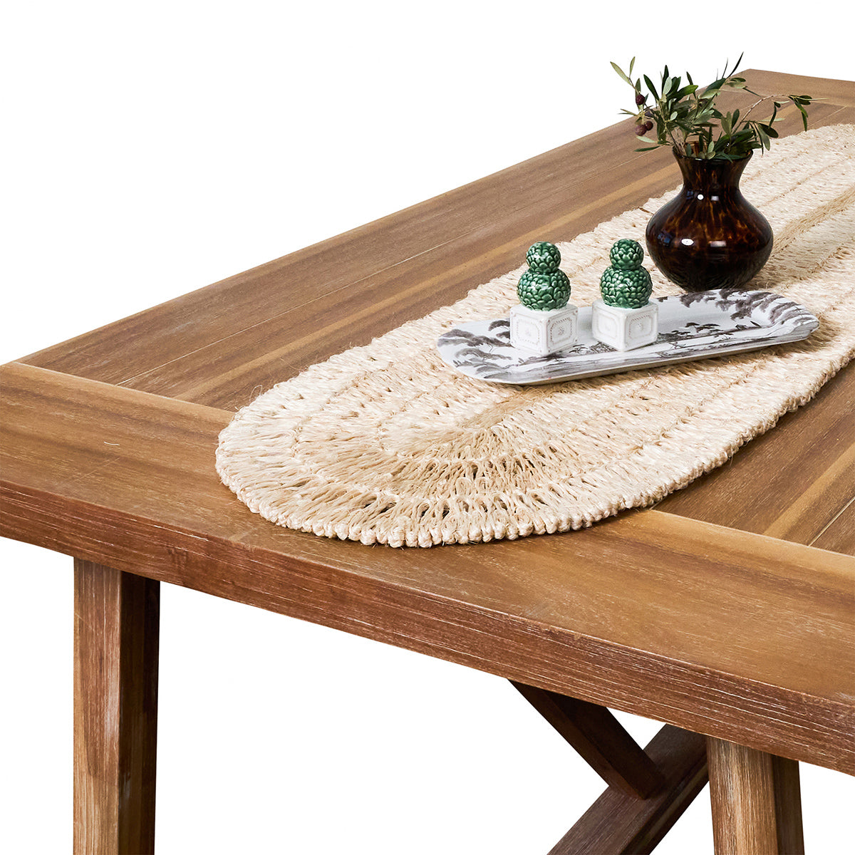 Straw Loop 16 x 60 Table Runner - Natural - Image 2