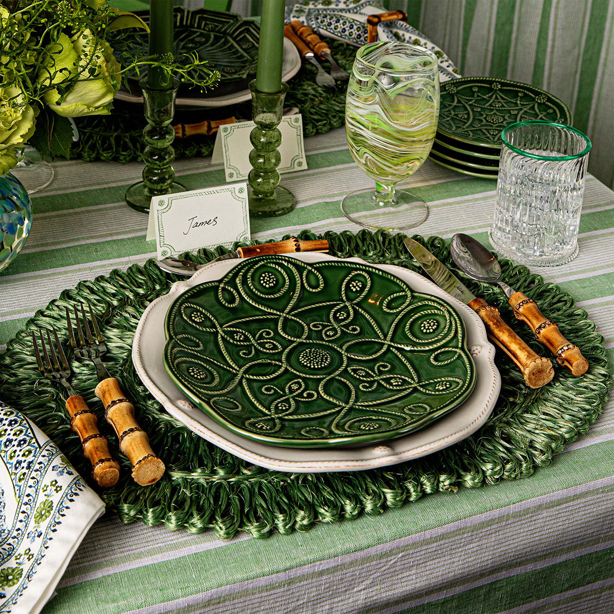 Jardins du Monde Dessert/Salad Plate Assorted Set/4 - Basil - Image 5