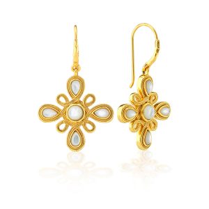 Monique Gem Dangle Earrings - MOP