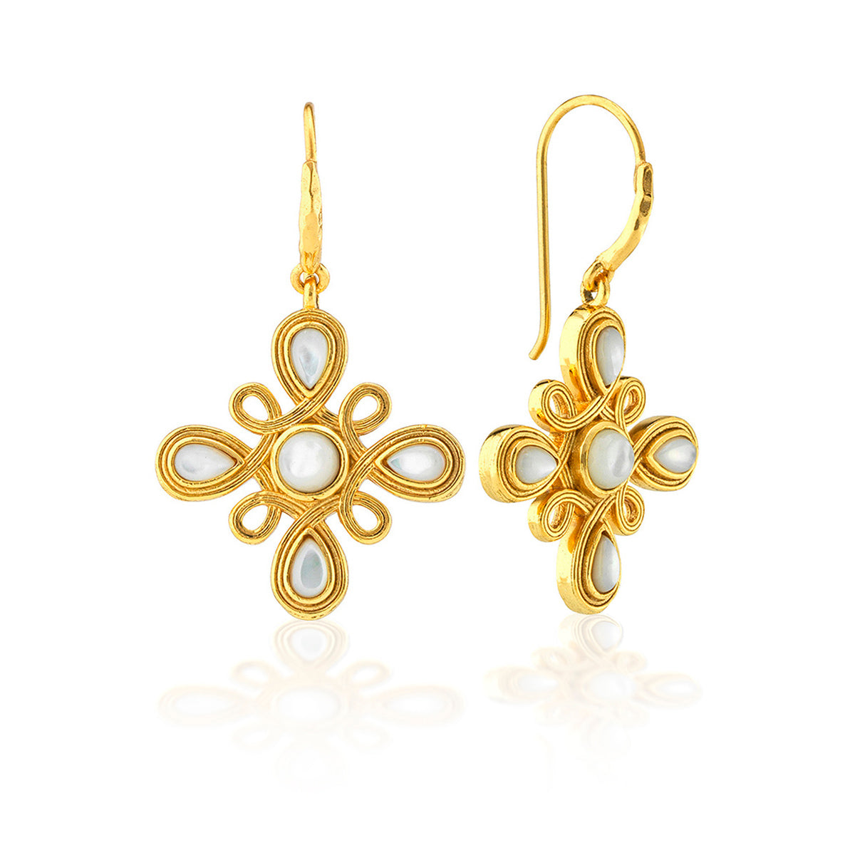 Monique Gem Dangle Earrings - MOP