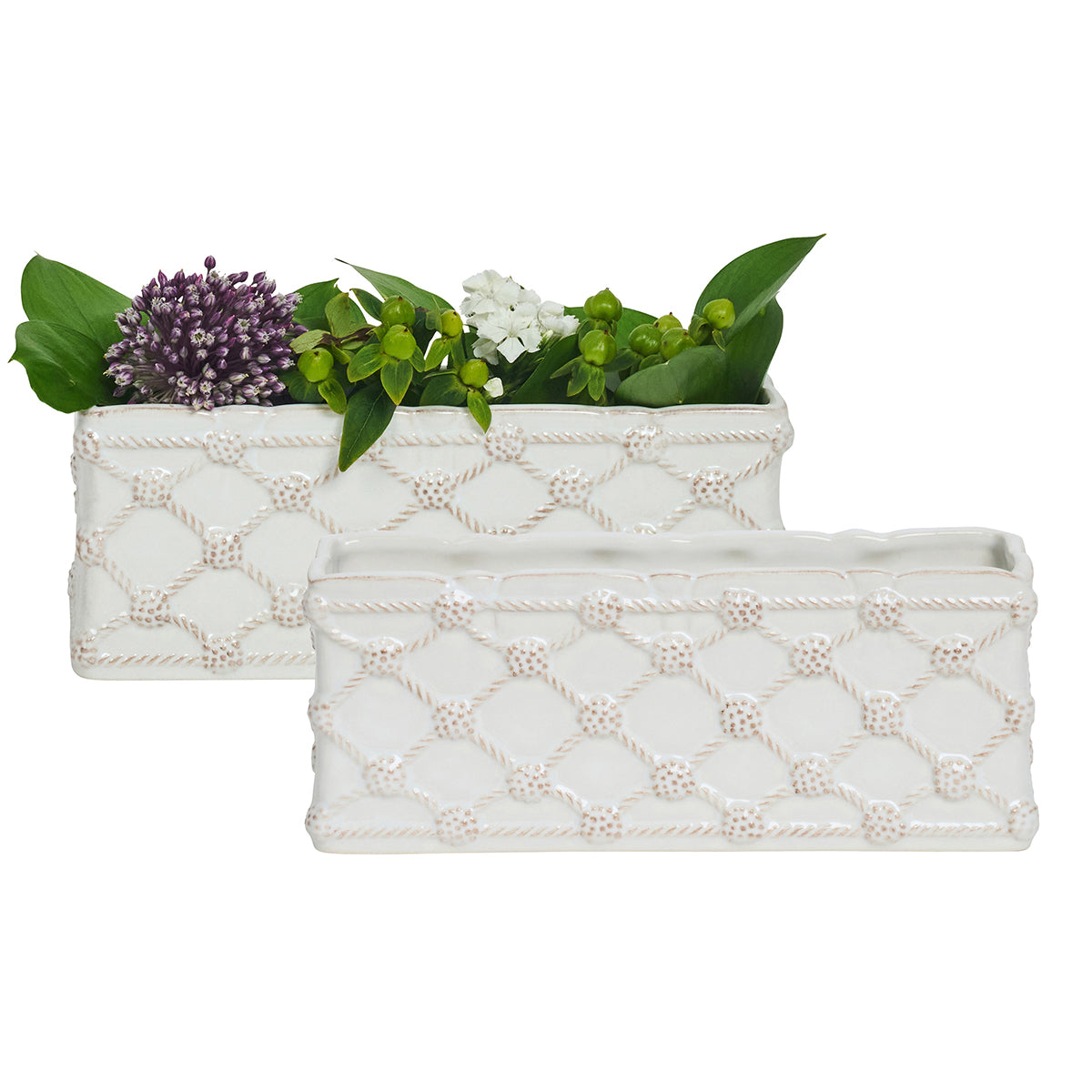 Berry & Thread Petite Parterre Garden 8 Planter Set/2 - Whitewash - Image 2
