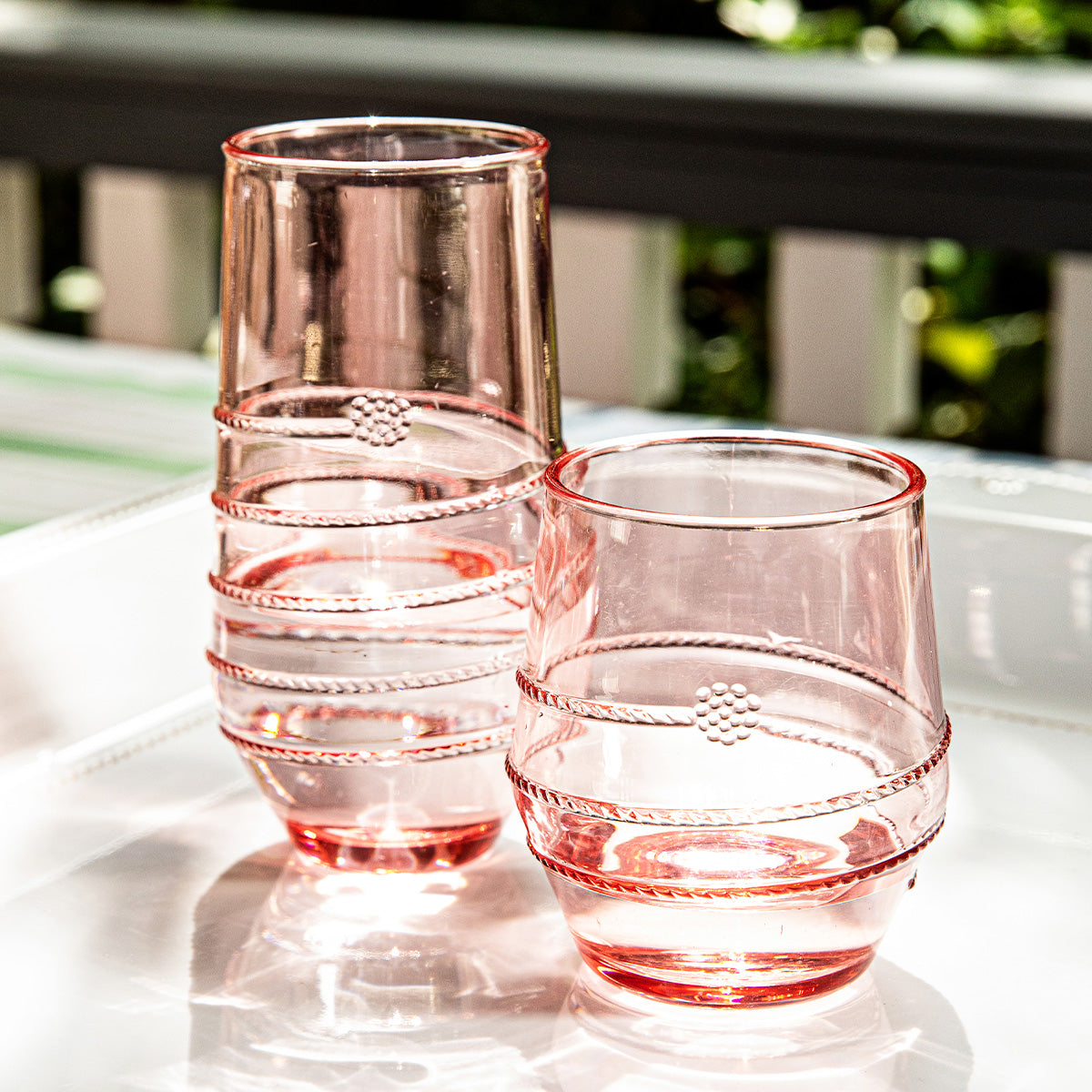 Amalia Acrylic Small Tumbler - Coral - Image 5