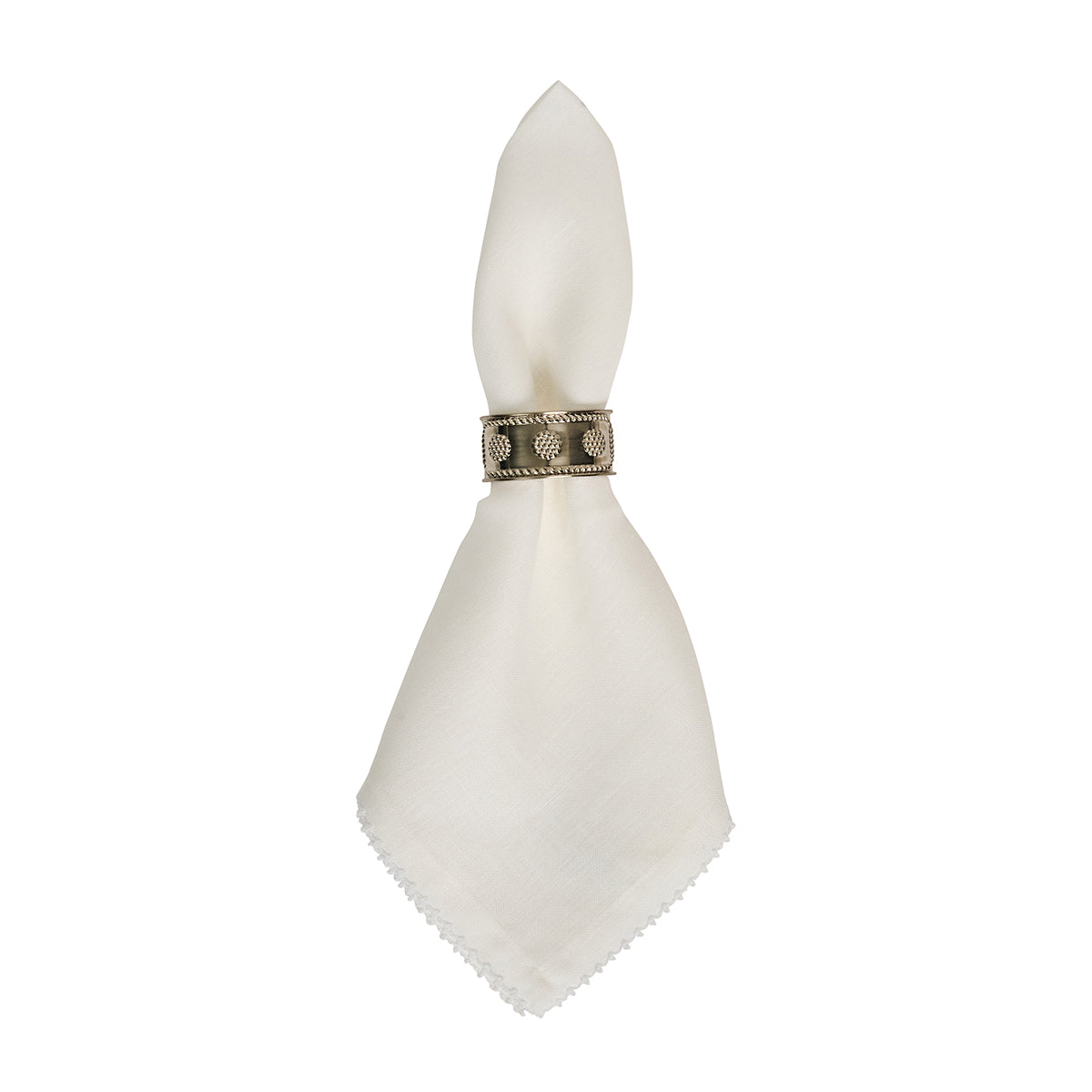 Berry Scallop Napkin Set/4 - White - Image 2
