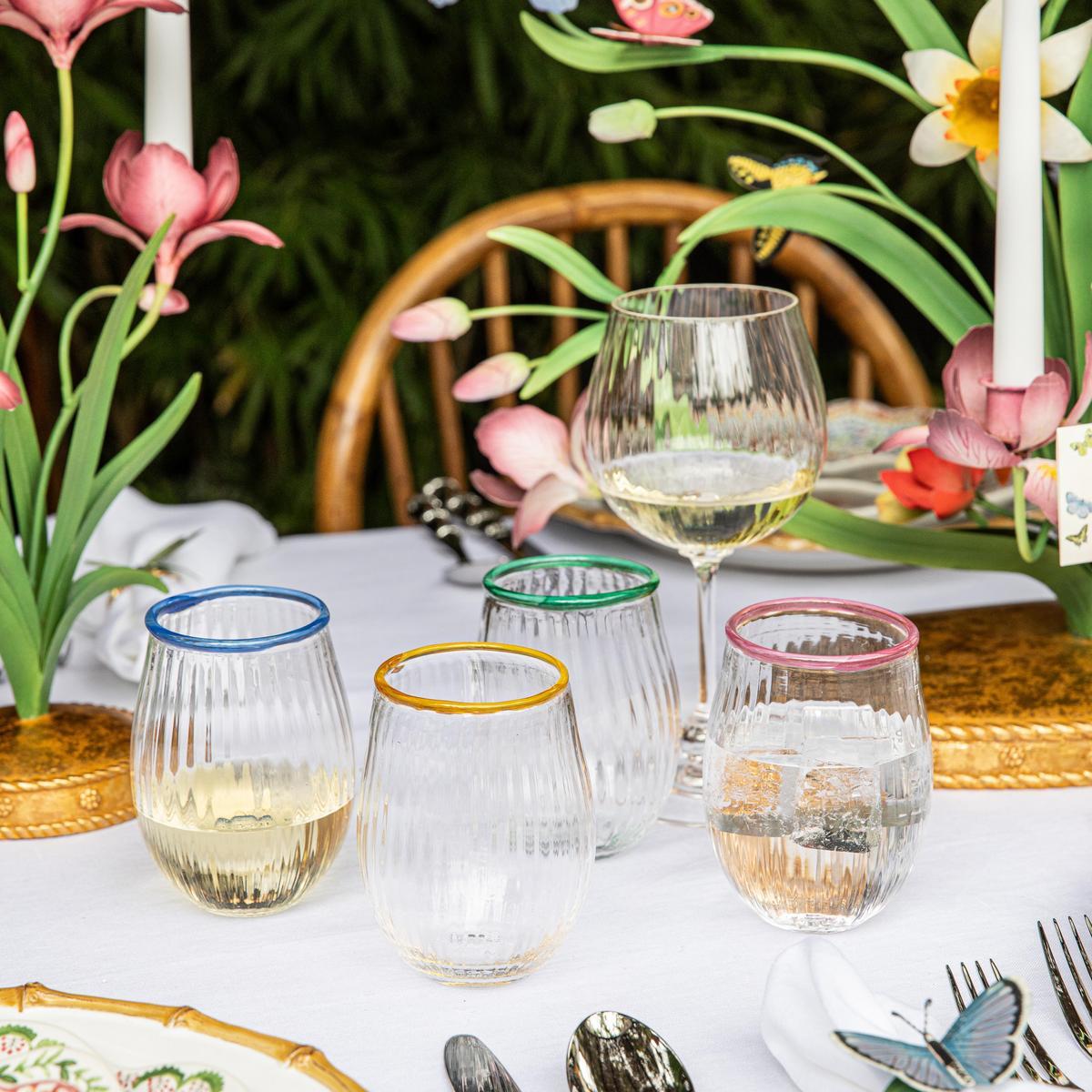 Nell Stemless Wine Glass Assorted Set/4 - Multi - Image 5