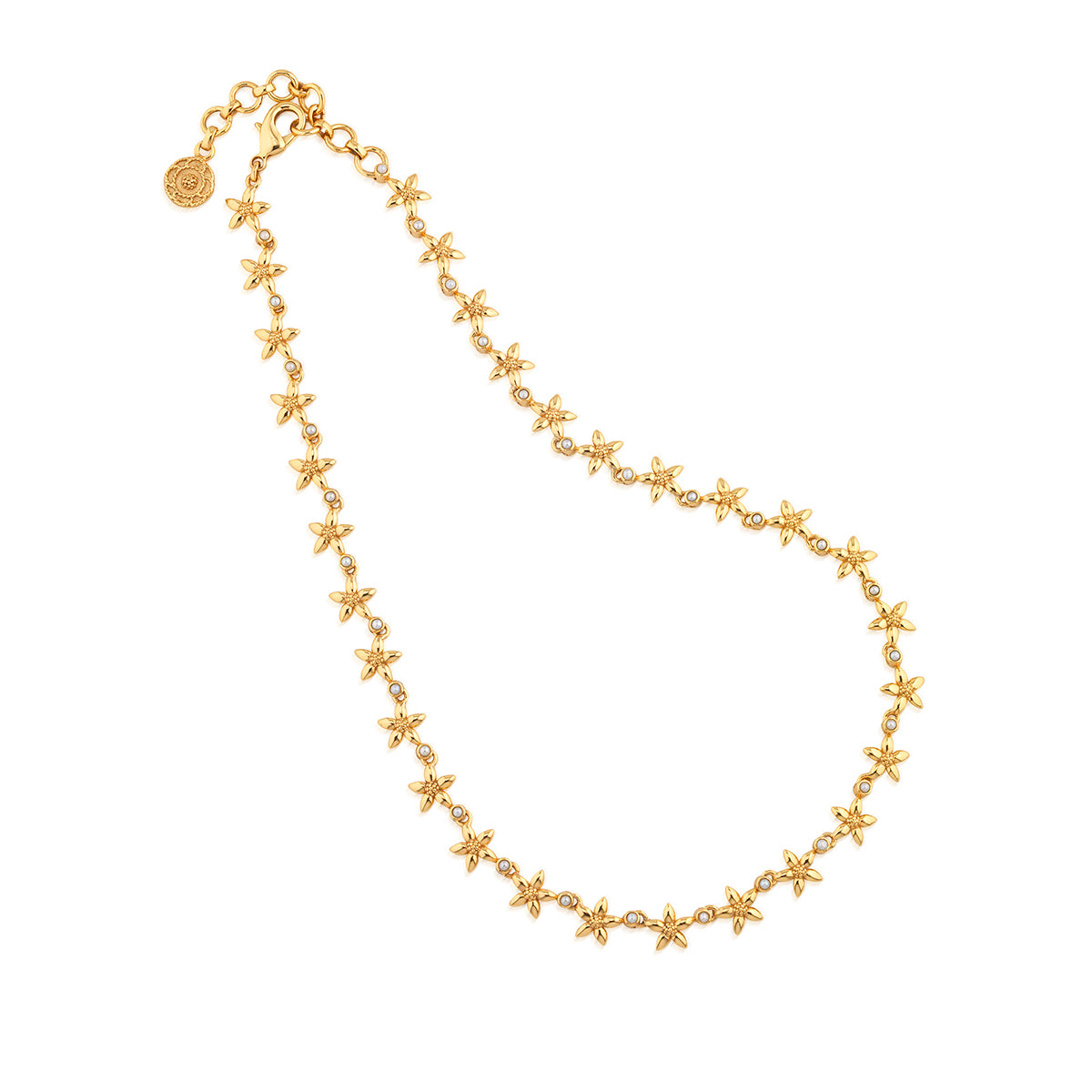 Jasmine Necklace. 16+2 - Pearl White - Image 3