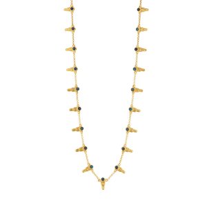 Cleopatra Ra Gem Necklace. 16+2 - Blue Labradorite