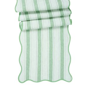 Cabana Stripe 18 x 90 Table Runner - Seagrass