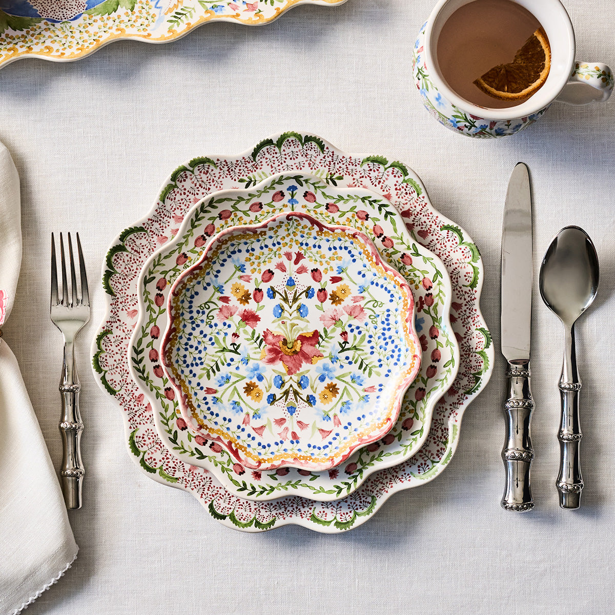 Sofia Side/Cocktail Plate Set/4 - Multi - Image 4