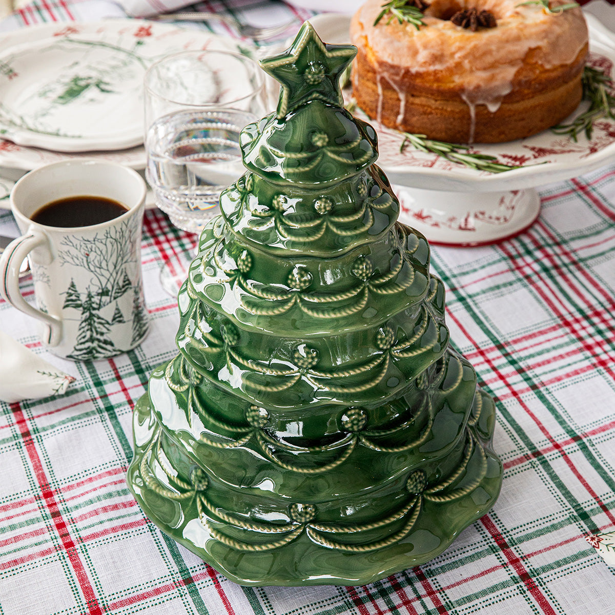 Berry & Thread Christmas Tree Cookie Jar - Basil - Image 4