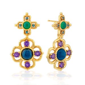 Contessa Drop Convertible Earrings - Multi