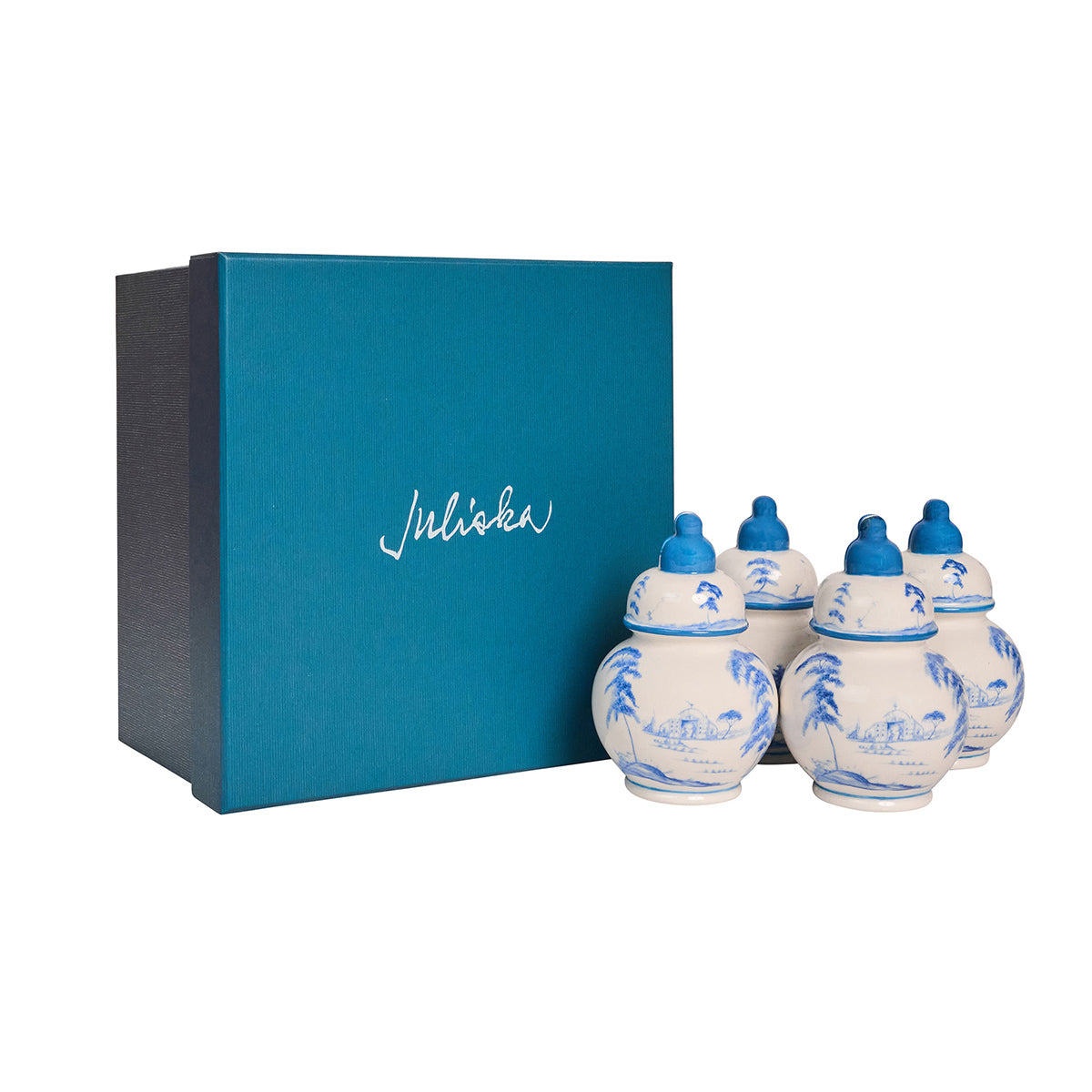 Country Estate Place Card Holder Set/4 - Delft Blue - Image 2