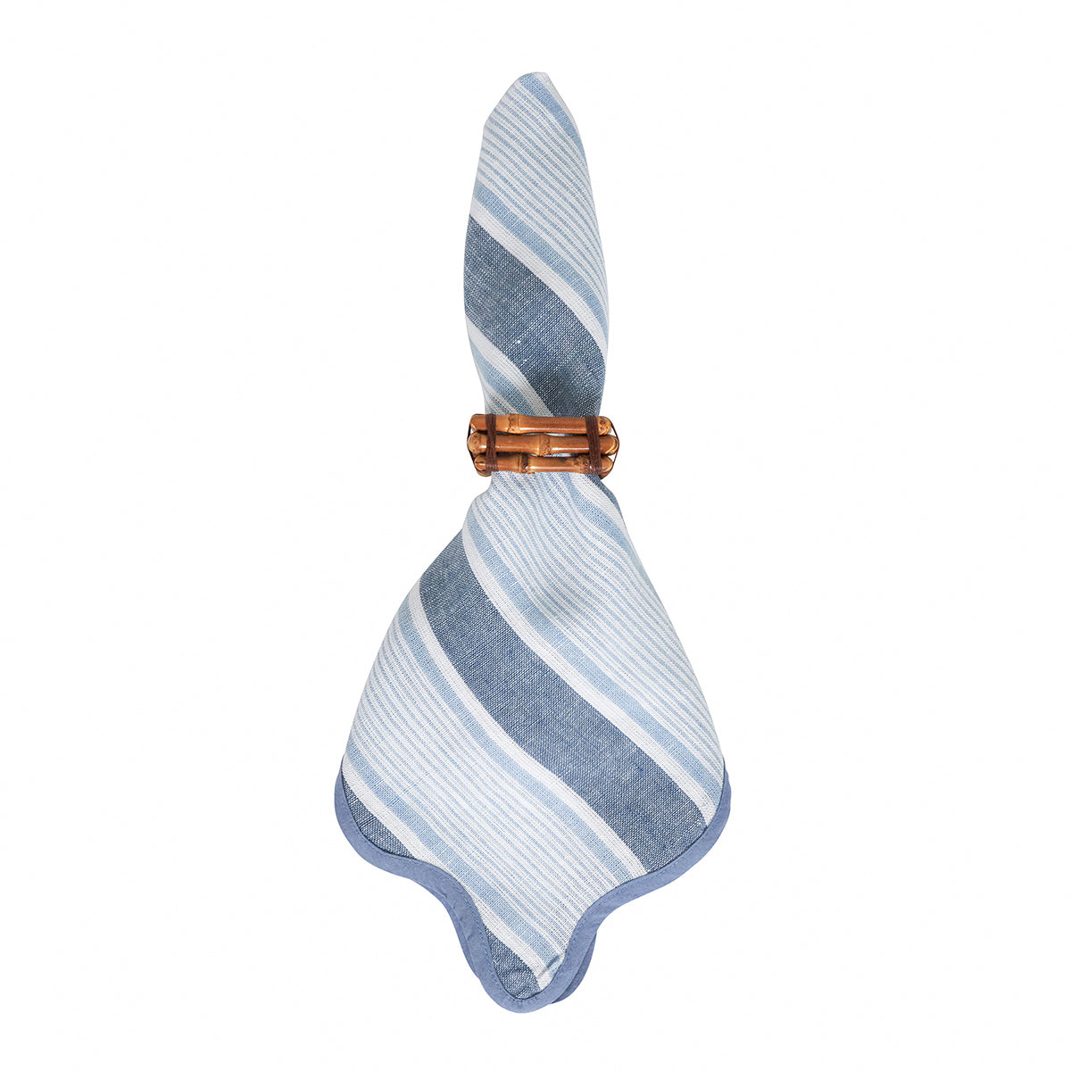Cabana Stripe Napkin Set/4 - Ocean - Image 2