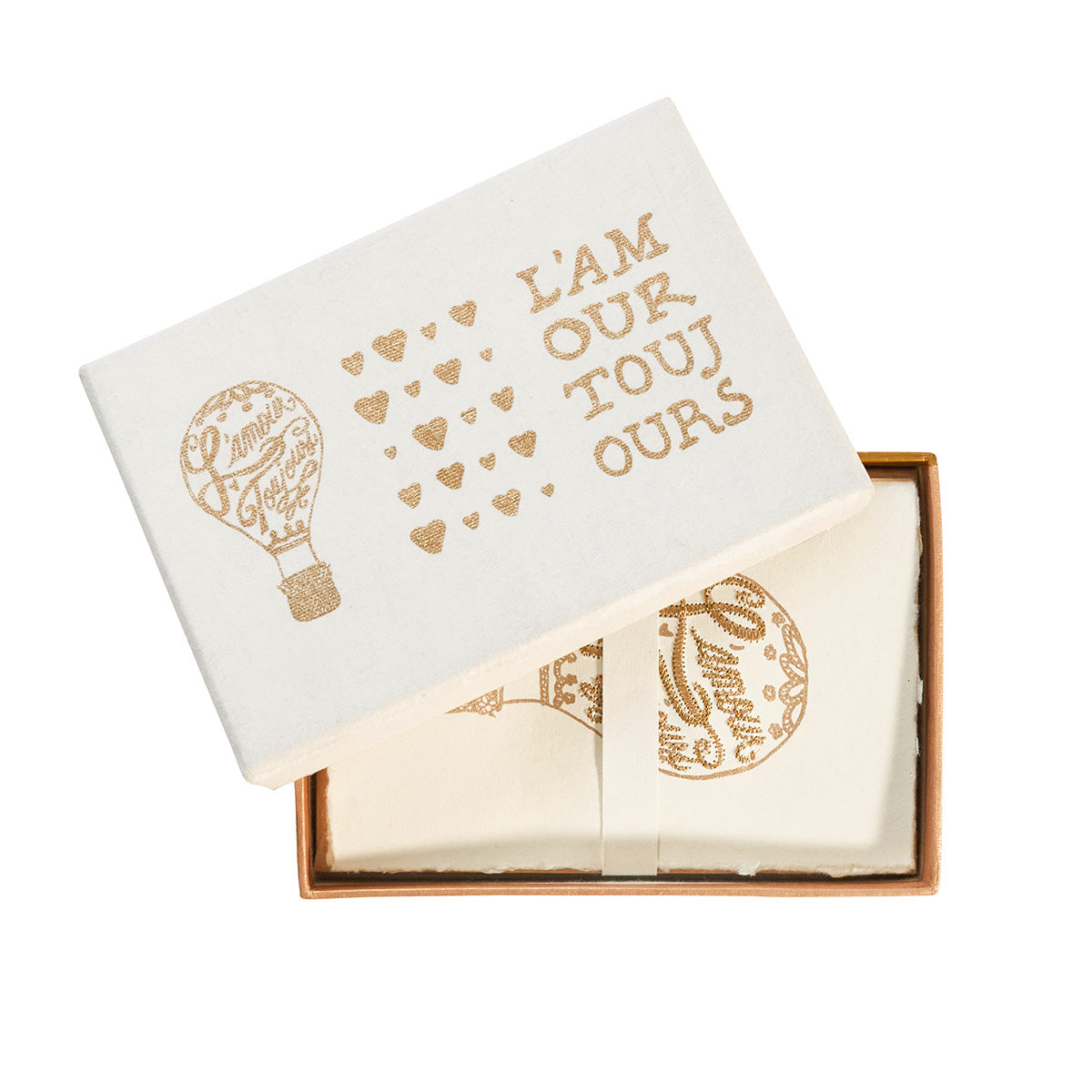 L'Amour Toujours Note Card Assorted Set/6 - Gold - Image 2