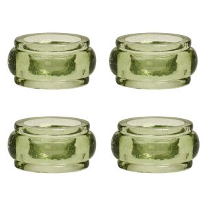 Provence Napkin Ring Set/4 - Basil