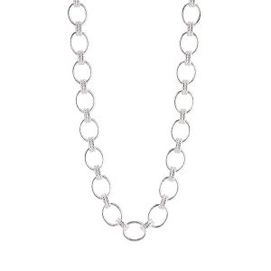 Cleopatra Grande Link Necklace. 16+2 - Silver