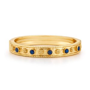 Berry Gem Classic Hinged Bangle - Blue Labradorite