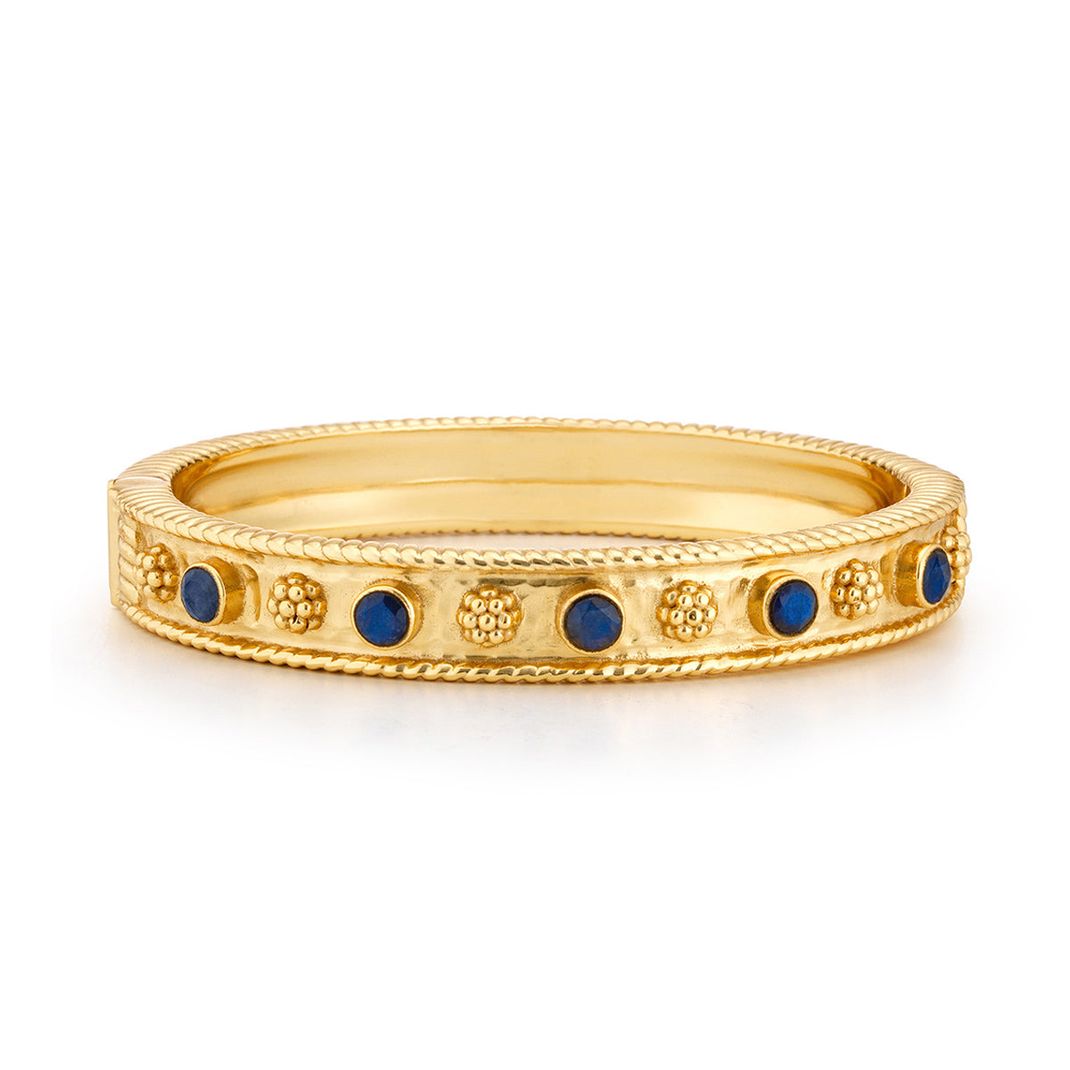 Berry Gem Classic Hinged Bangle - Blue Labradorite