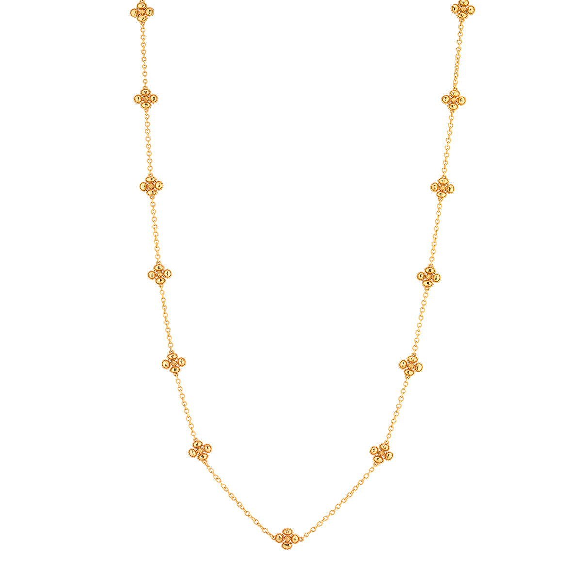 Berry Clover Double Sided Necklace. 34 - Gold
