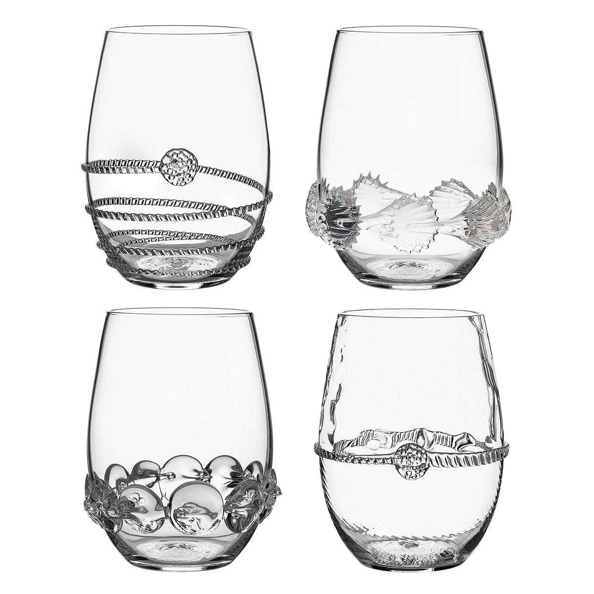 Heritage Stemless Wine Glass Assorted Set/4