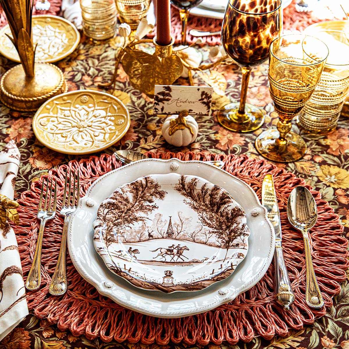 Berry & Thread 20pc Place Setting - Polished with Gold - Image 4