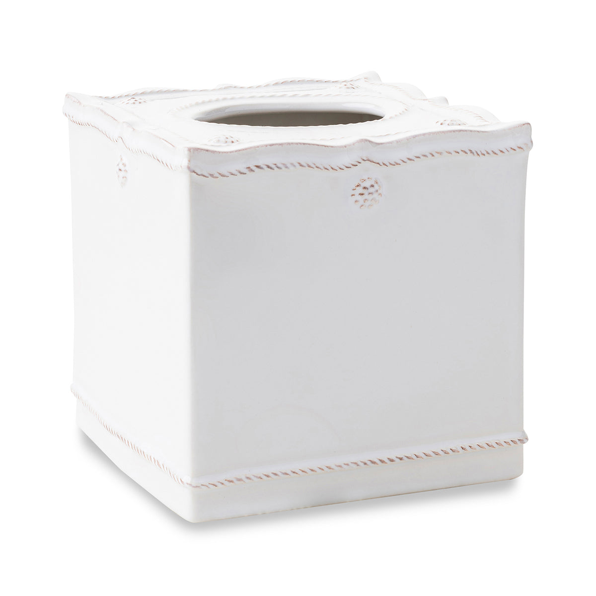 Berry & Thread Tissue Box Cover - Whitewash