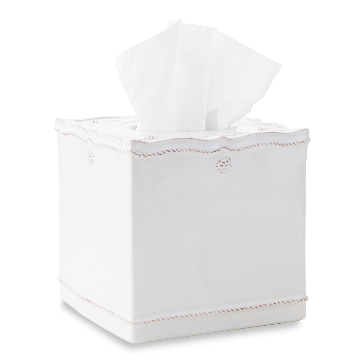 Berry & Thread Tissue Box Cover - Whitewash - Image 2