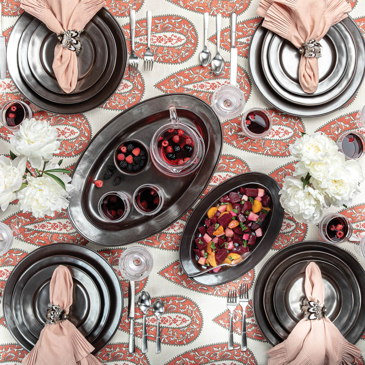 Pewter Stoneware 5pc Place Setting - Image 2