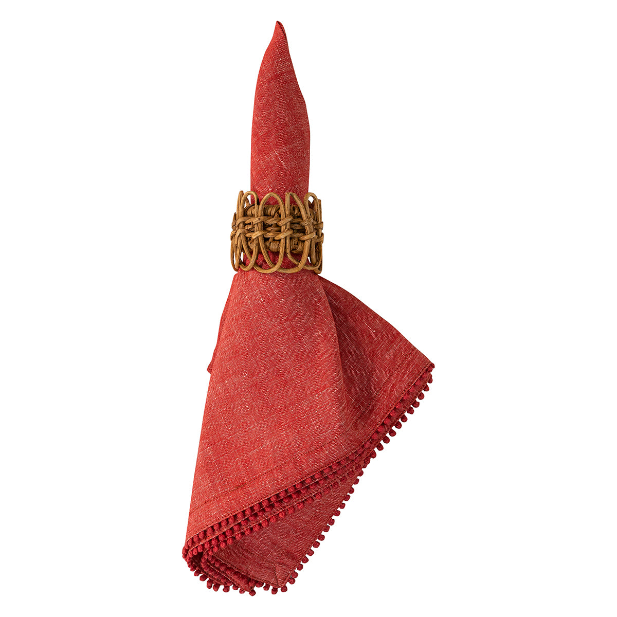 Berry Trim Napkin - Red - Image 2