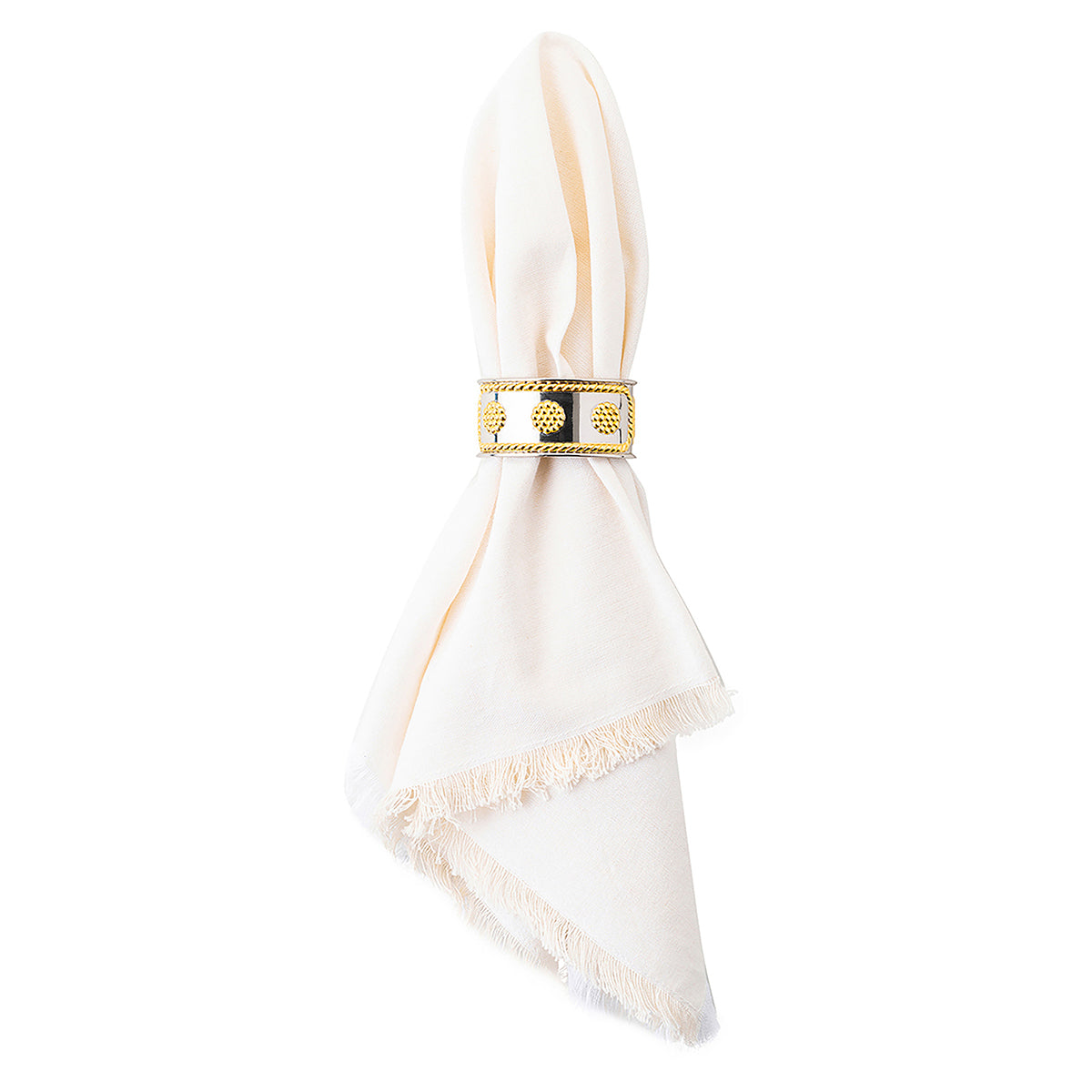 Berry & Thread Napkin Ring - Silver/Gold - Image 2
