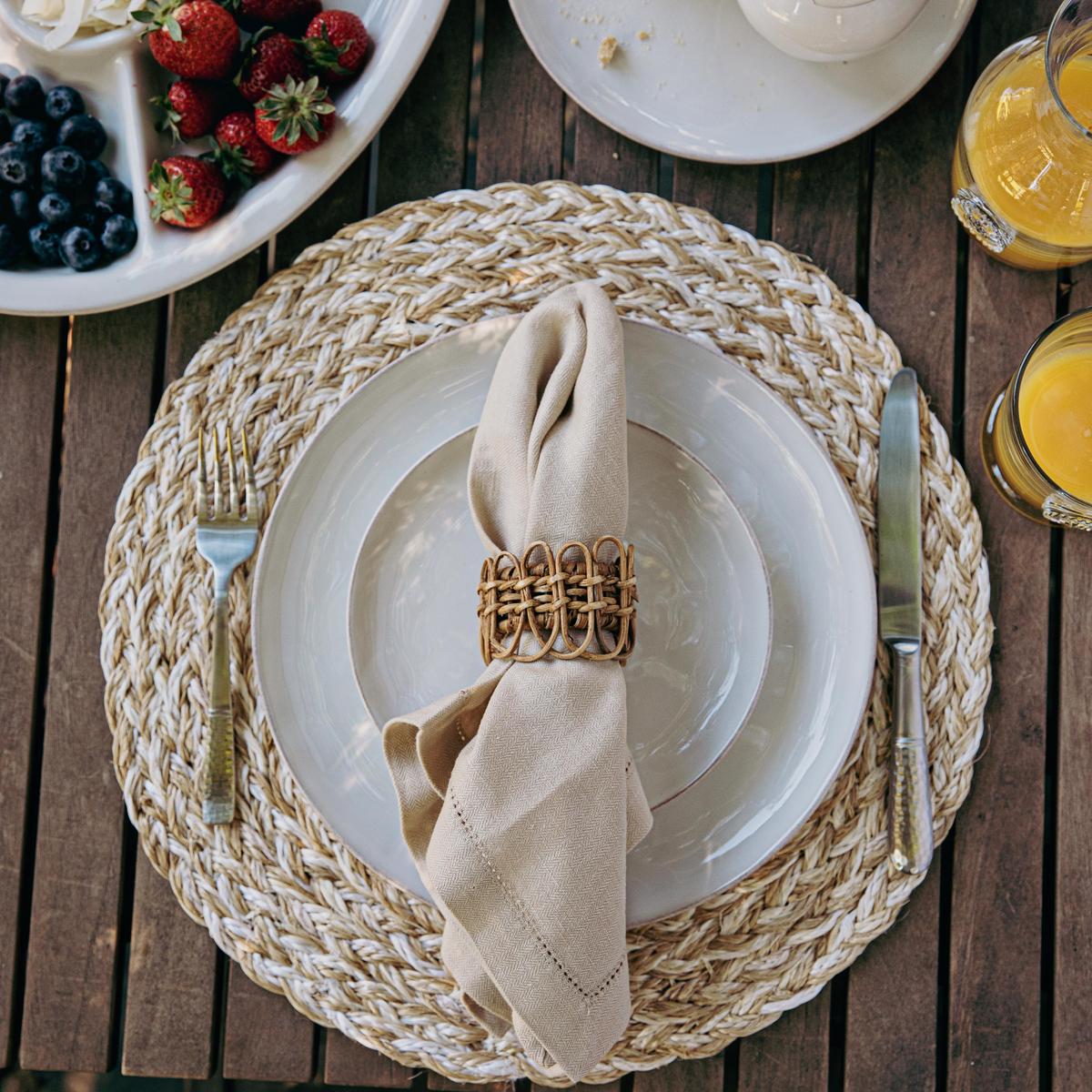 Provence Rattan Napkin Ring - Natural - Image 6