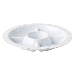 Berry & Thread Melamine 15 Crudité Platter - Whitewash