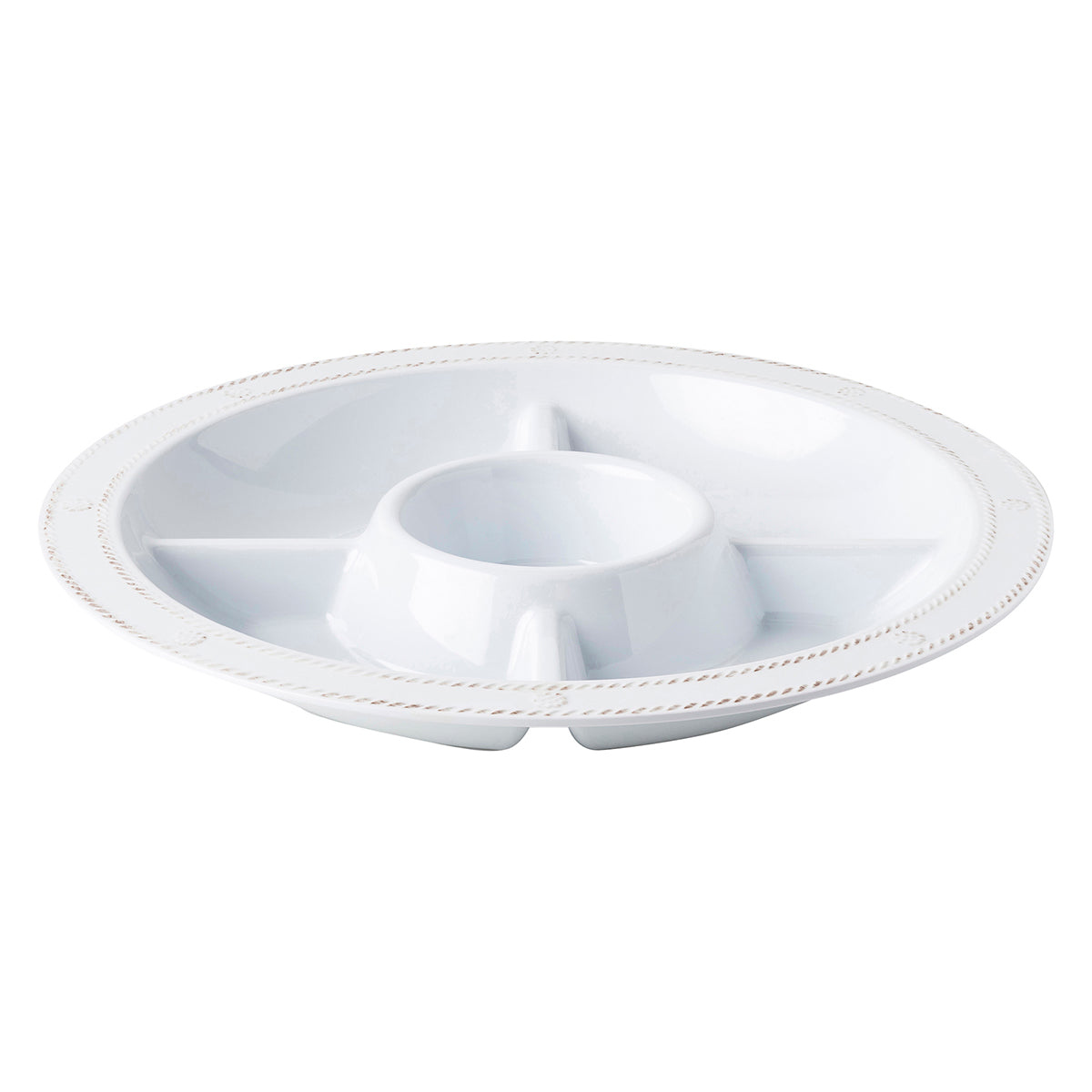 Berry & Thread Melamine 15 Crudité Platter - Whitewash