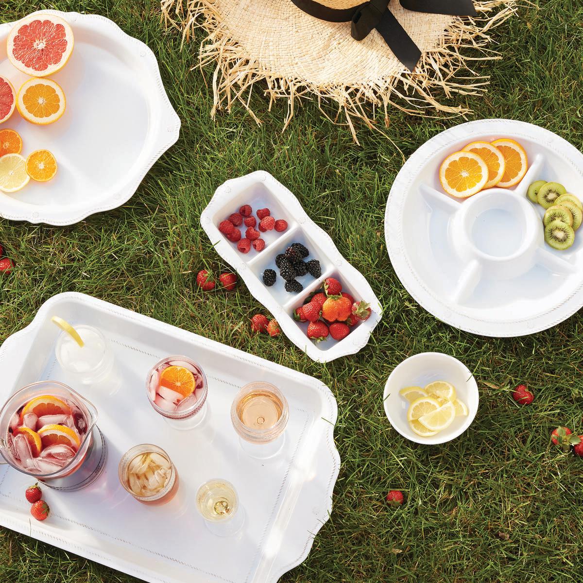 Berry & Thread Melamine 15 Crudité Platter - Whitewash - Image 4