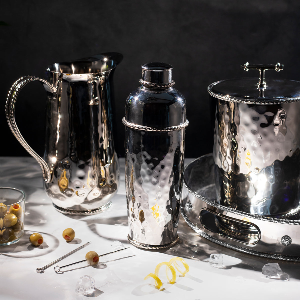Graham Ice Bucket with Lid and Tongs - Image 2