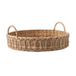 Provence Rattan 16 Circle Tray - Whitewash
