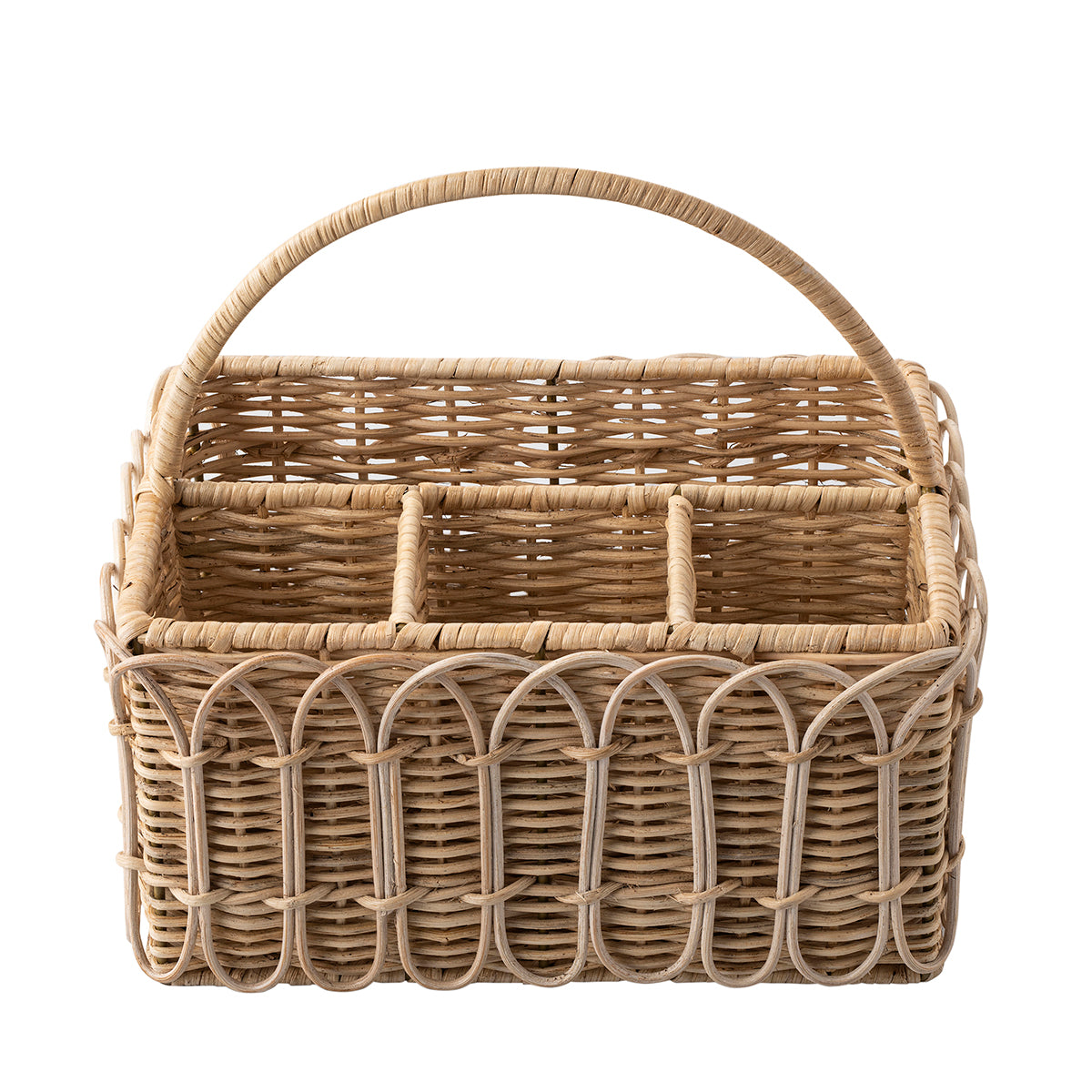 Provence Rattan Silverware Caddy - Whitewash - Image 3