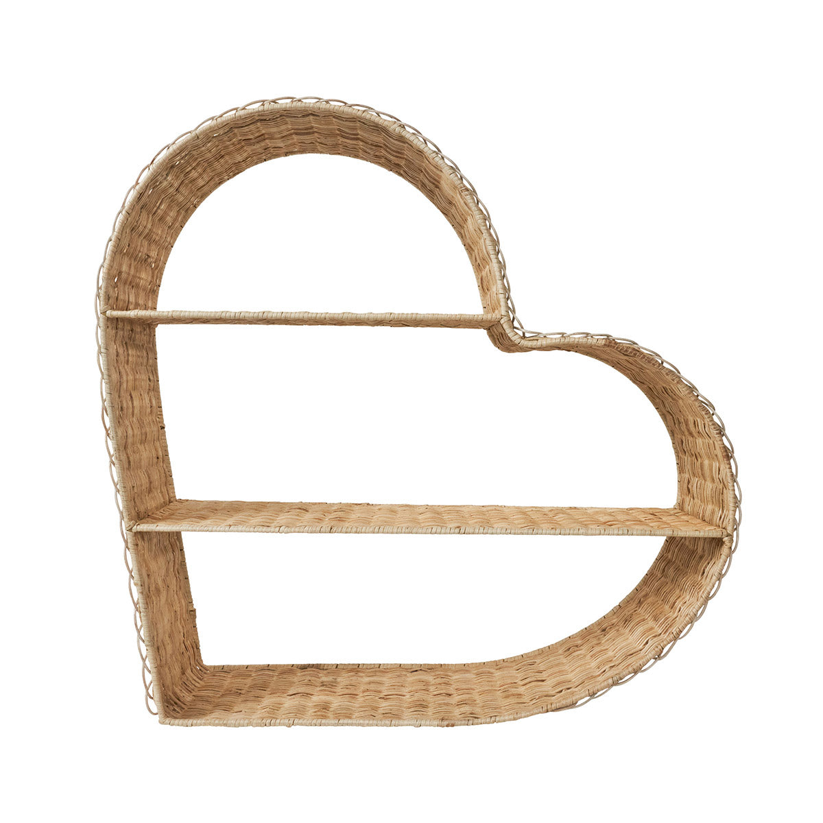 Provence Rattan Heart Shelving Unit - Whitewash - Image 2