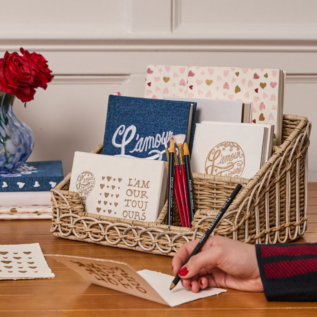 Provence Rattan Stationery Holder - Whitewash - Image 4