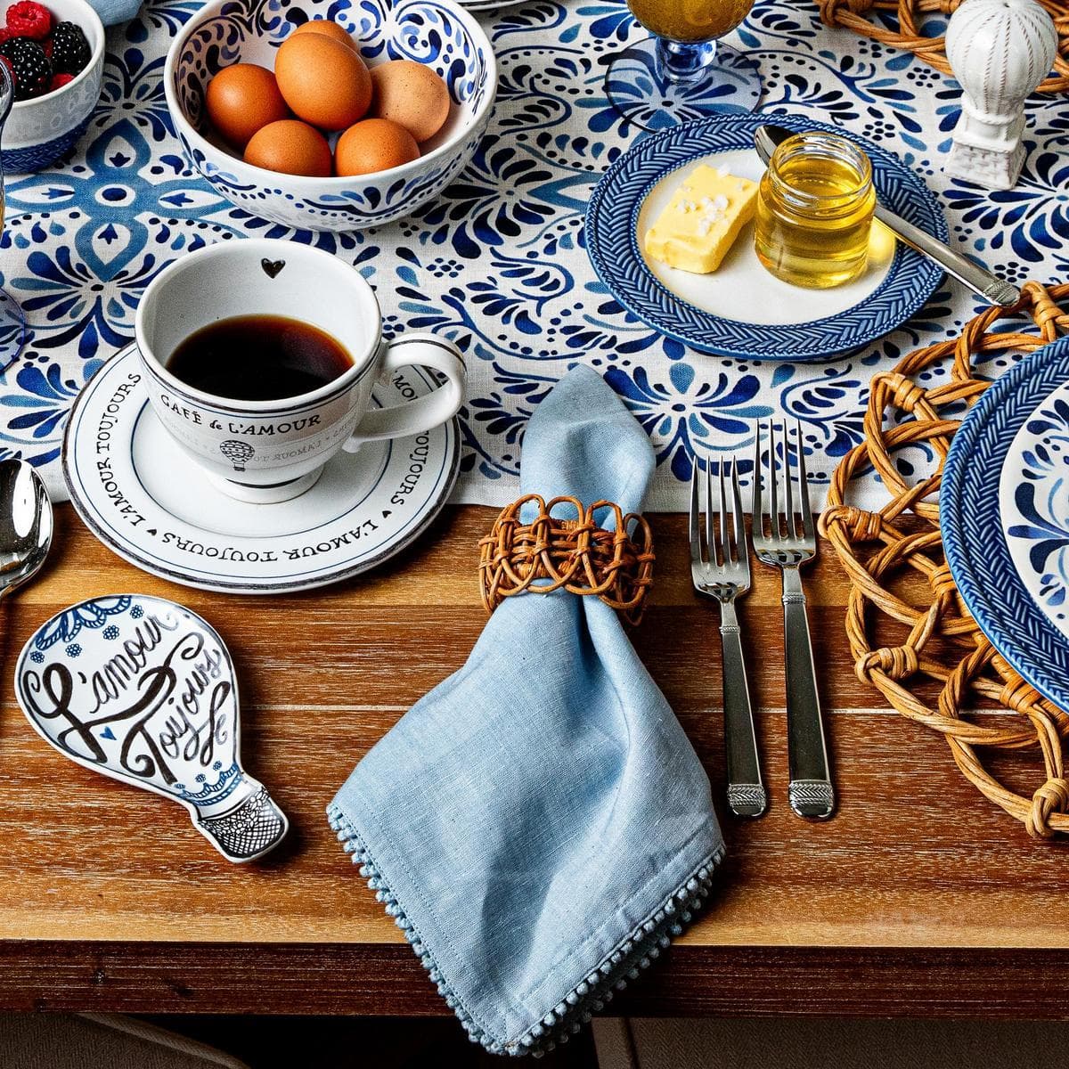 Provence Rattan Napkin Ring - Natural - Image 4