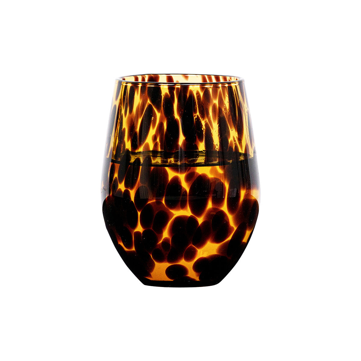 Puro Stemless Wine Glass - Tortoiseshell - Image 2