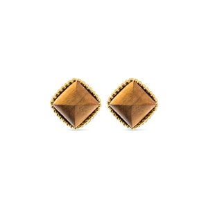 Blandine Clip Earrings - Teak