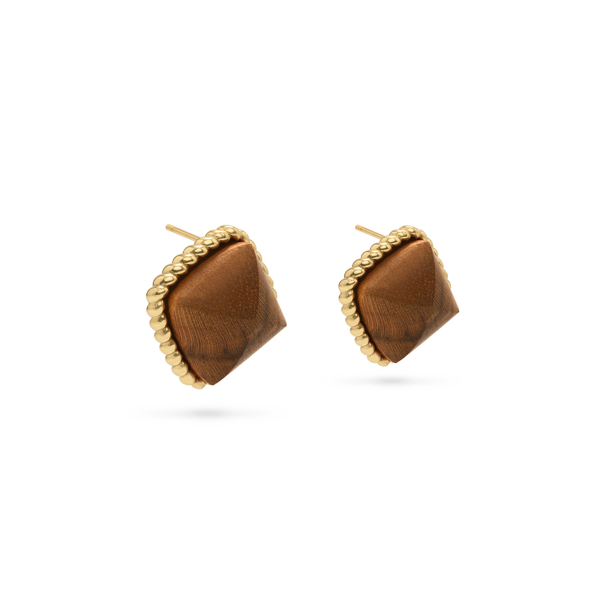 Blandine Stud Earrings - Teak - Image 2