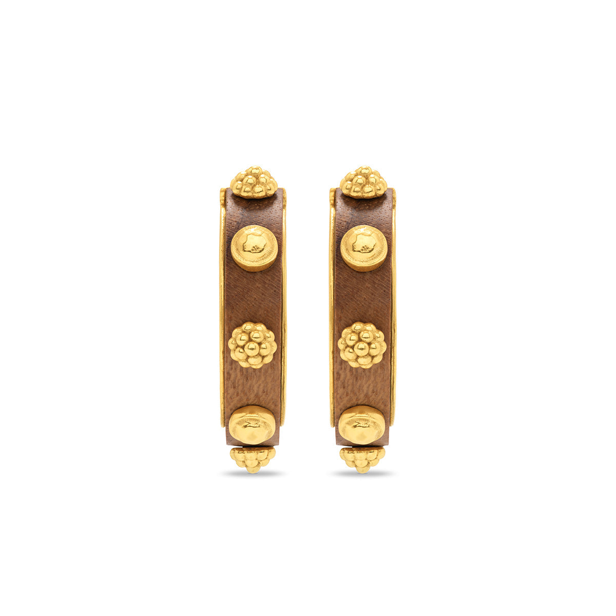 Gaia Hoop Earrings - Teak - Image 5