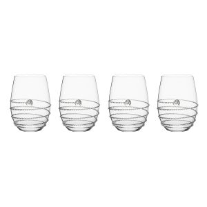 Amalia Stemless White Wine Glass Set/4